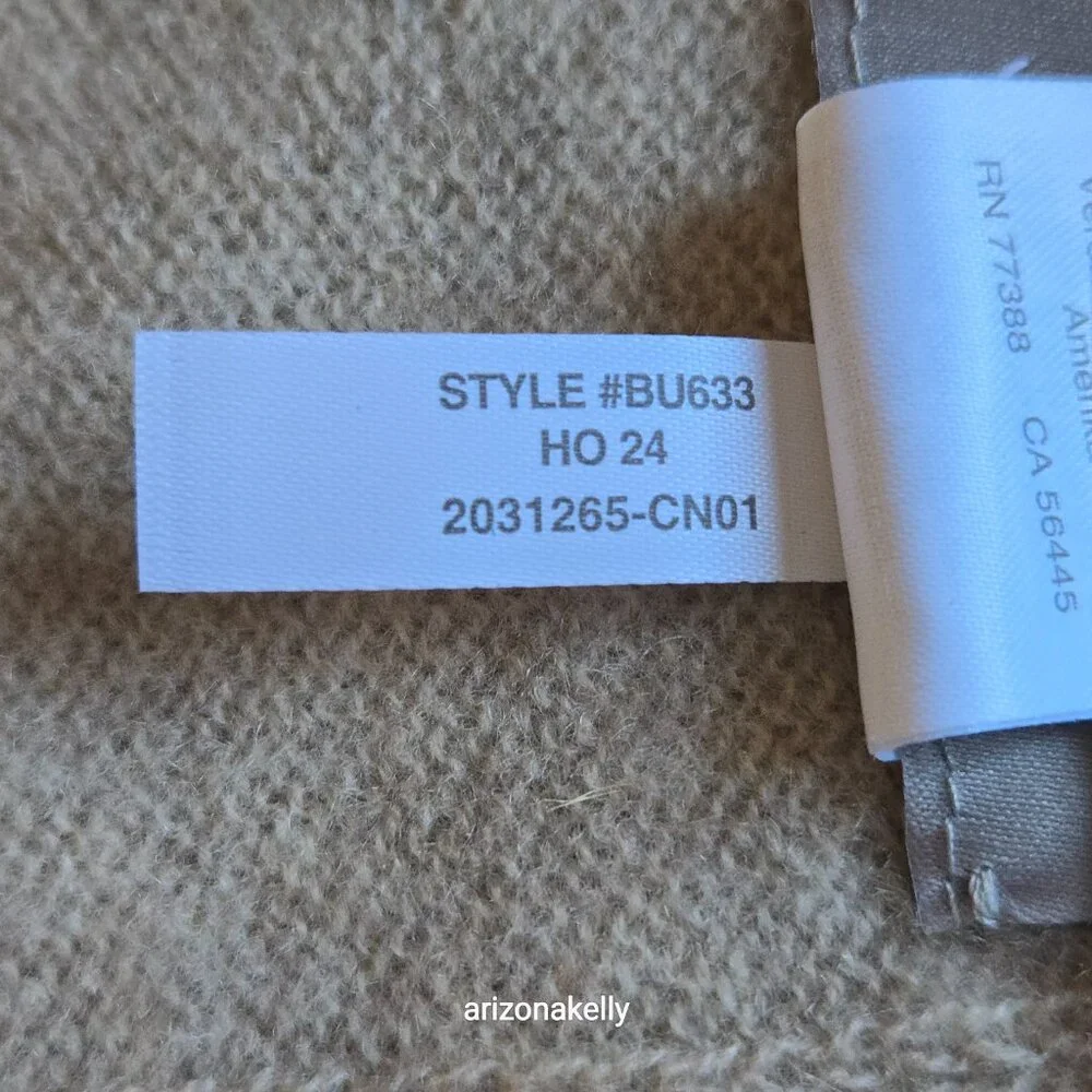 NWOT J. Crew Cashmere Wrap Heather Stone